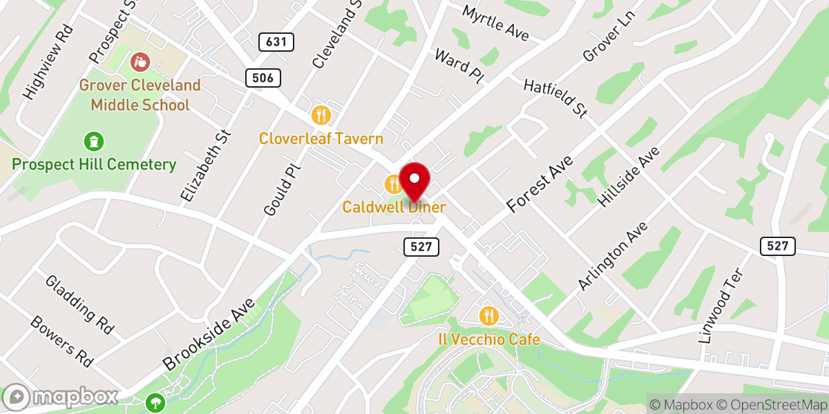 Map showing location of First Presbyterian Church