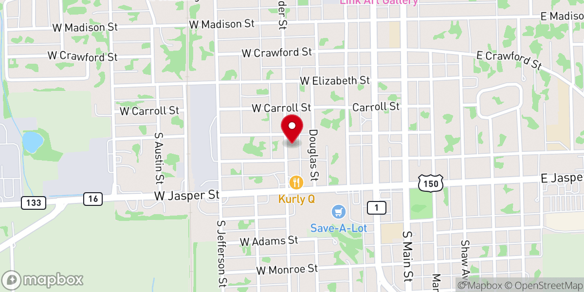 Map showing location of Church of Christ