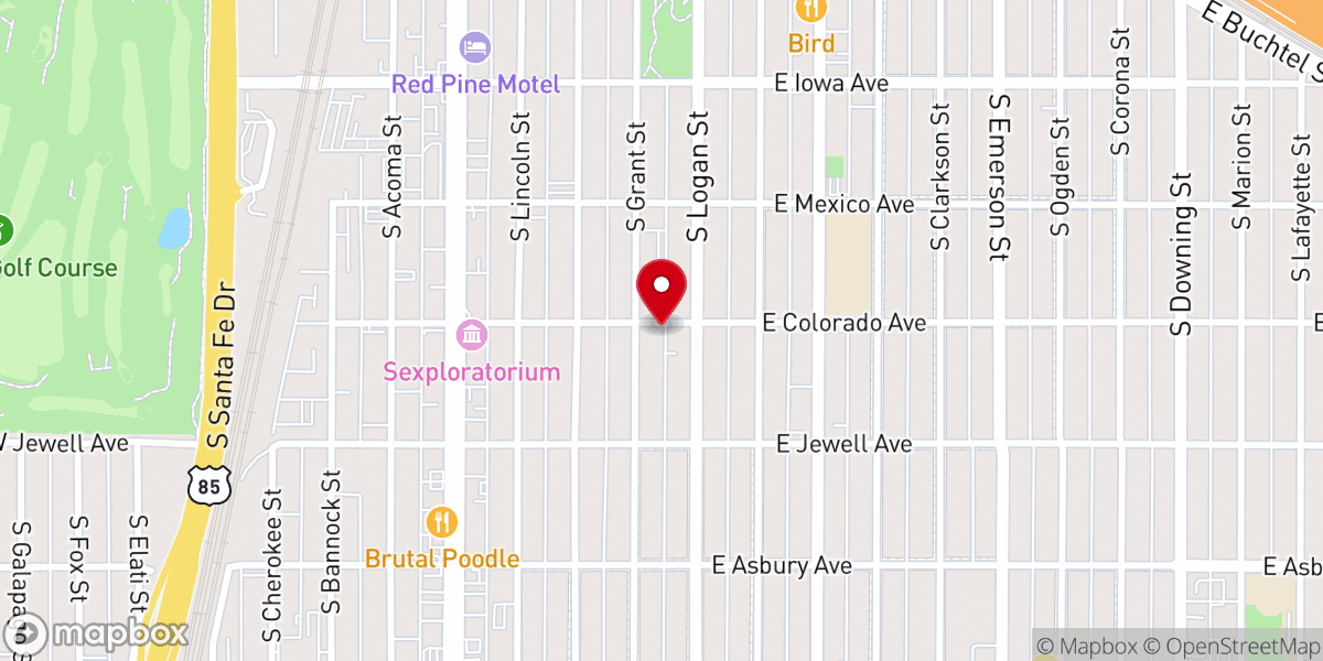 Map showing location of Bloom Church