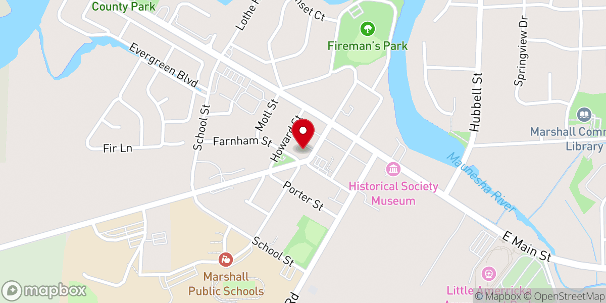 Map showing location of MARSHALL MUNICIPAL BUILDING