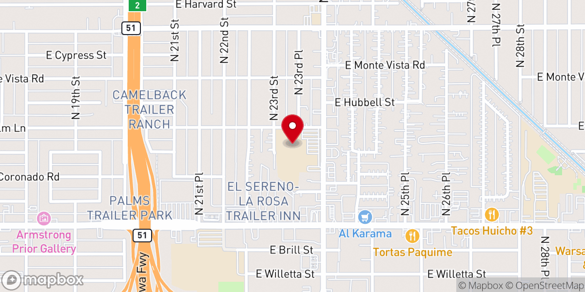 Map showing location of St. Agnes Catholic Church