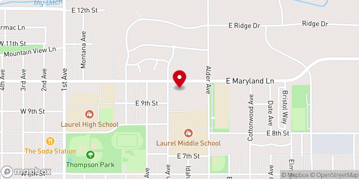 Map showing location of Grace Bible Church