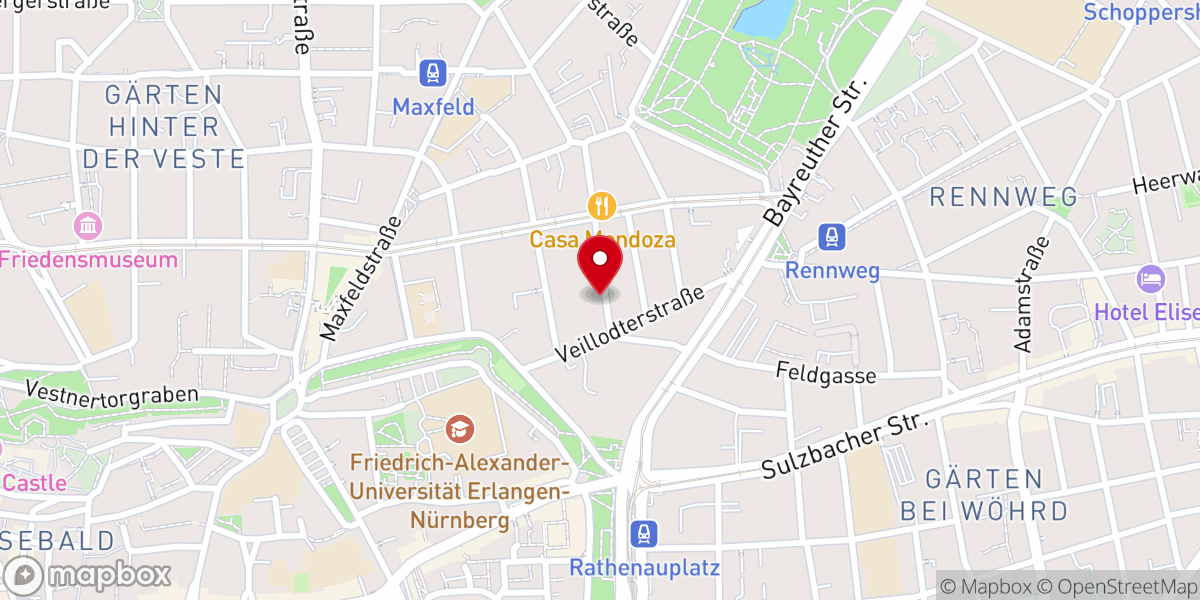 Map showing location of Christliche Gemeinde Nürnberg e.V.