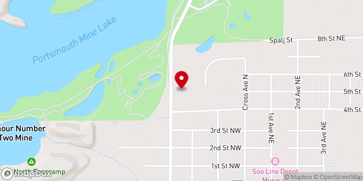 Map showing location of Zion Lutheran Church