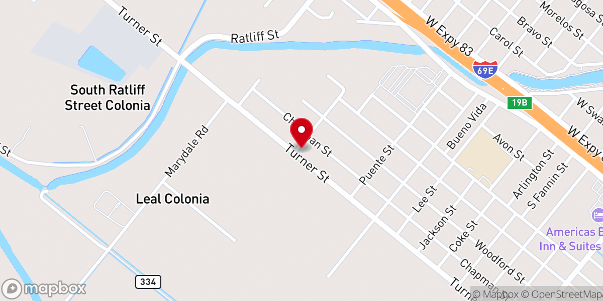 Map showing location of Templo Ebenezer AD