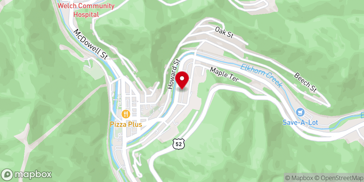 Map showing location of Saint James Baptist Church