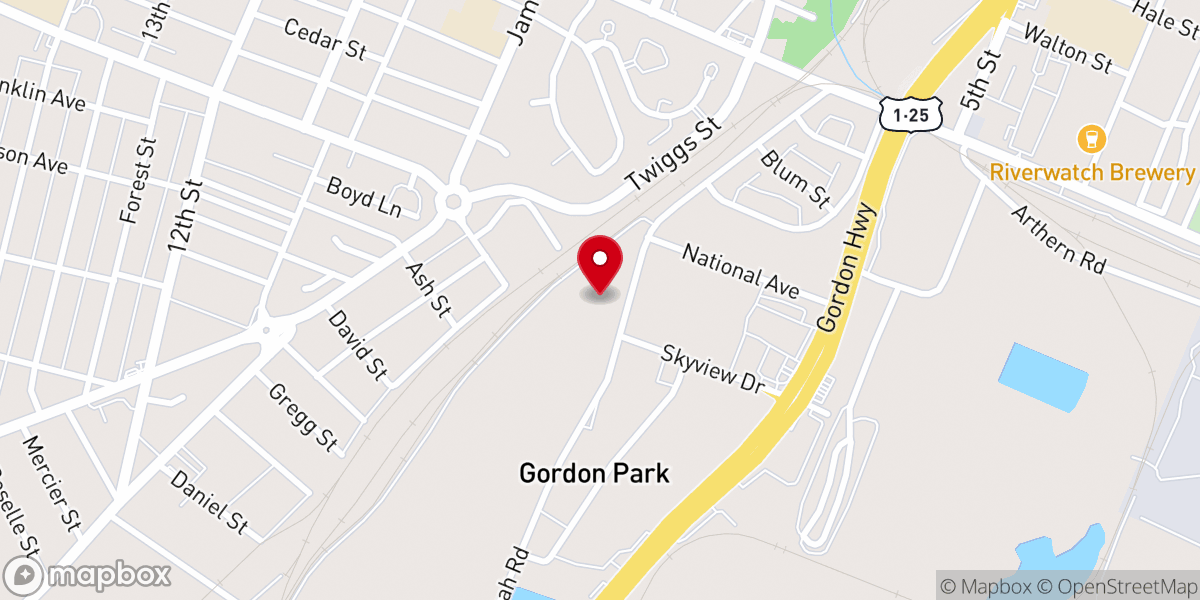 Map showing location of Faith Christian Church