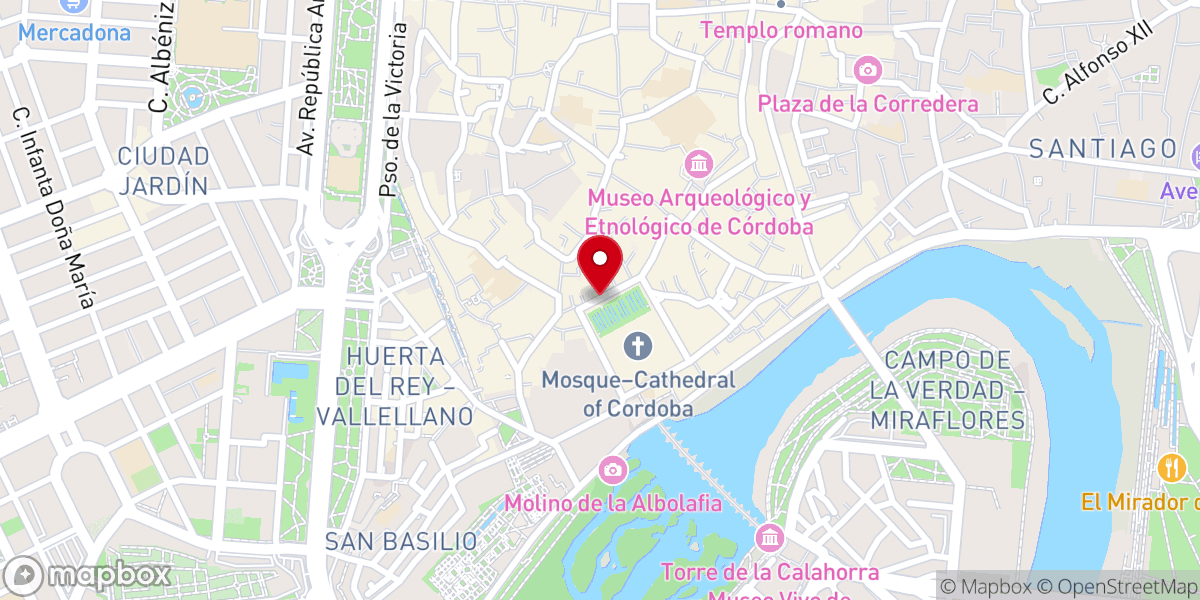 Map showing location of Puerta del Perdón de la Mezquita de Córdoba