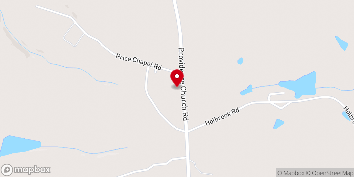 Map showing location of Price Chapel Church of God