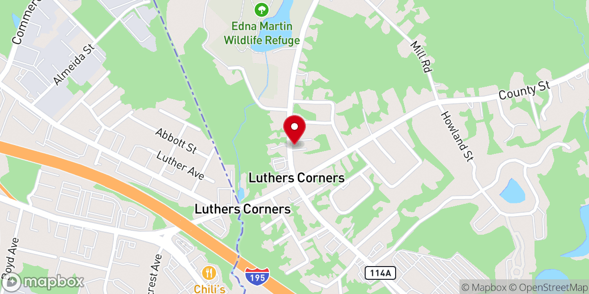 Map showing location of Seekonk Congregational Church