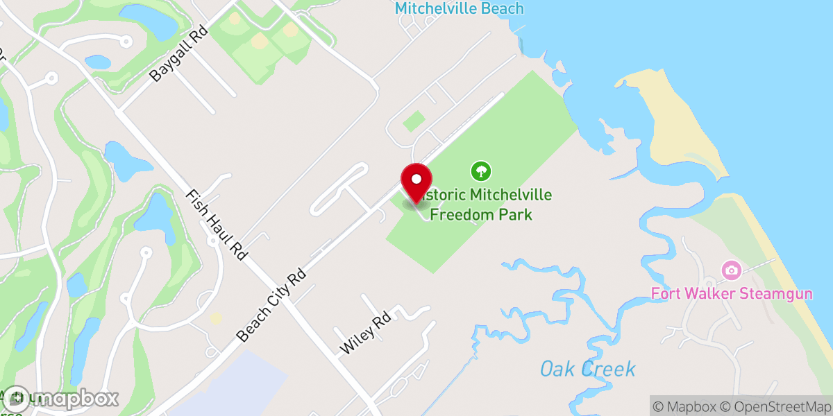 Map showing location of Historic Mitchelville Freedom Park