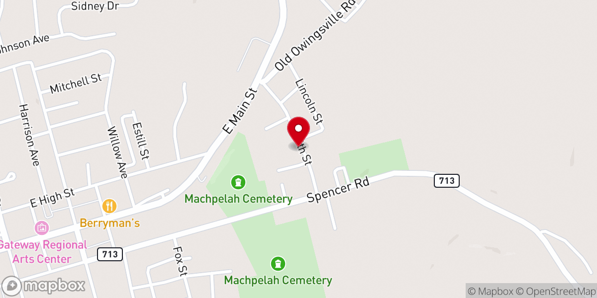 Map showing location of Smithville Church of Christ