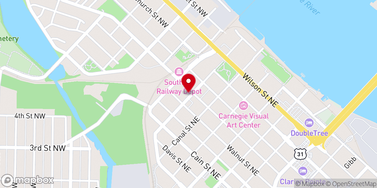 Map showing location of Neighborhood Christian Center