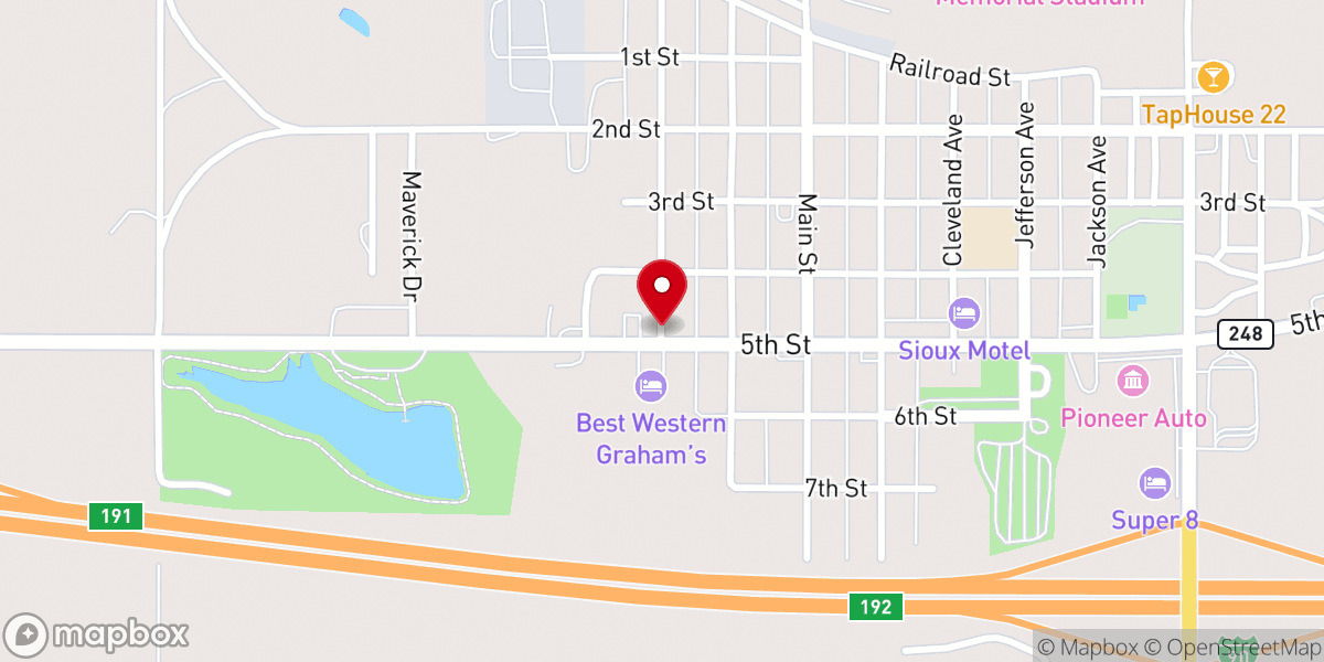 Map showing location of Community Bible Church
