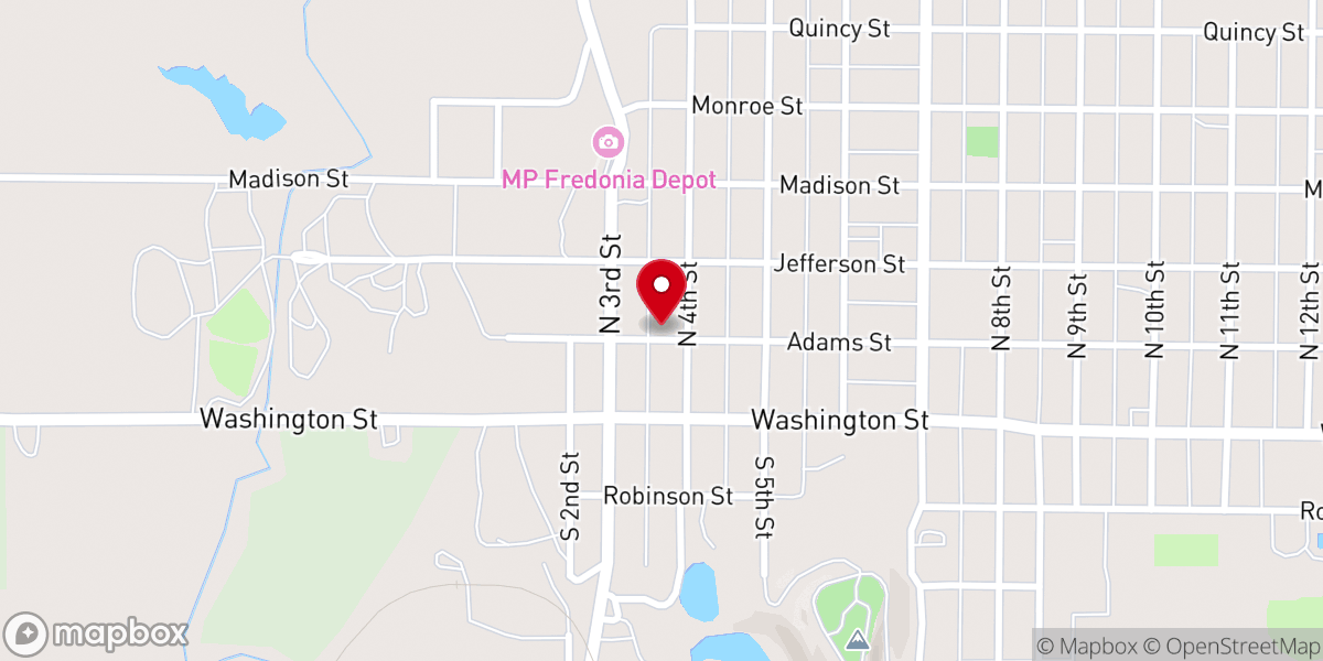 Map showing location of Bible Baptist Church