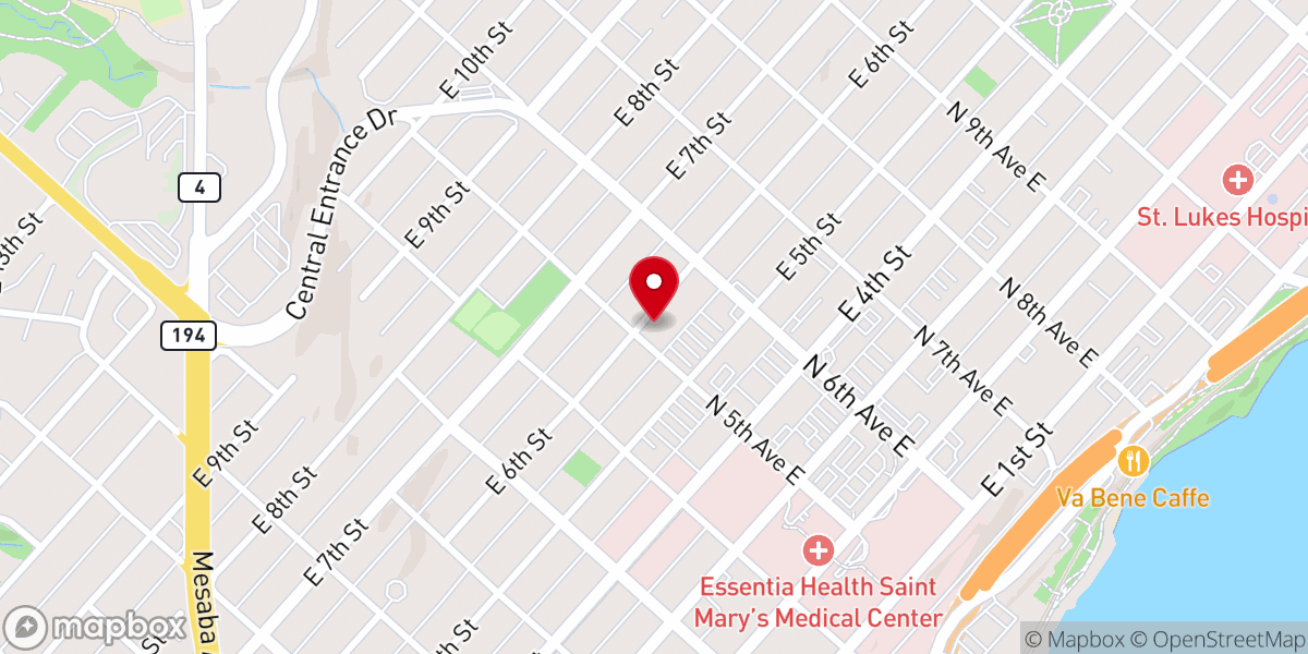 Map showing location of St Mark AME Church