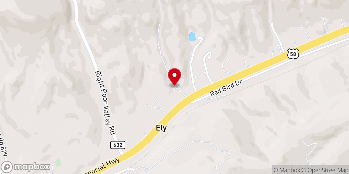 Map showing location of Valley View Primative Baptist Church