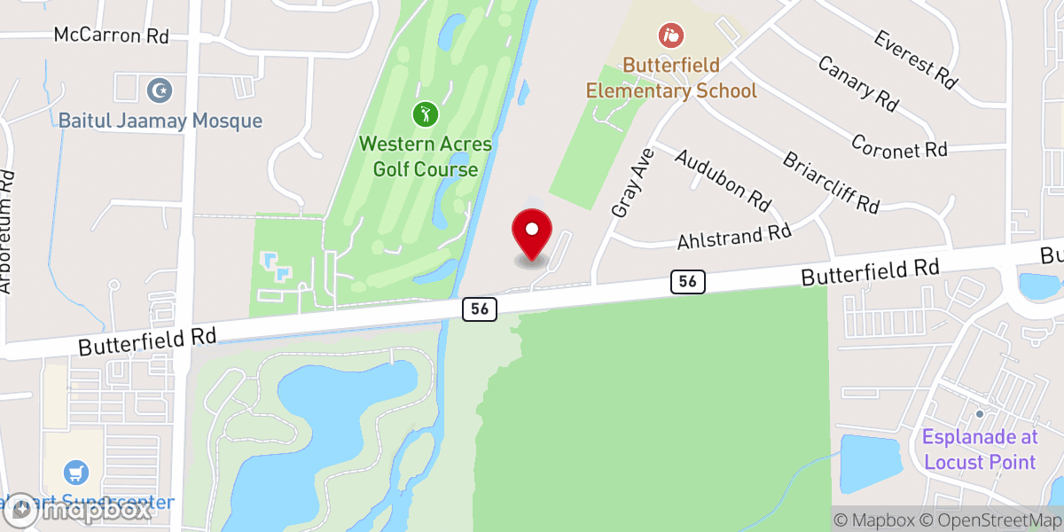 Map showing location of Peace Lutheran Church