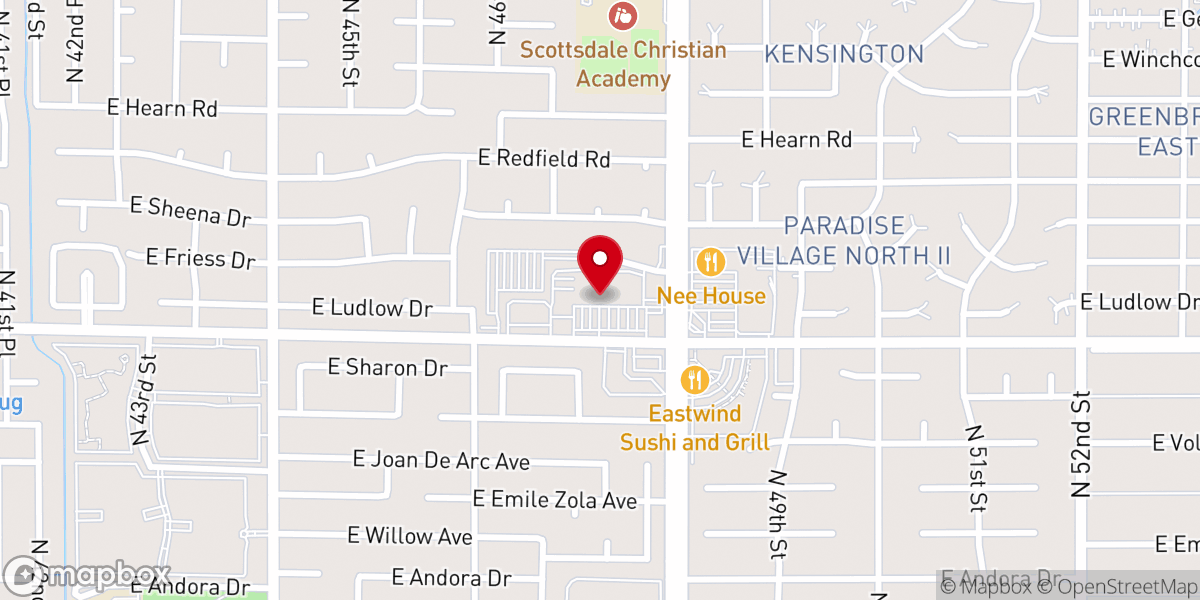 Map showing location of Harvest Bible Church