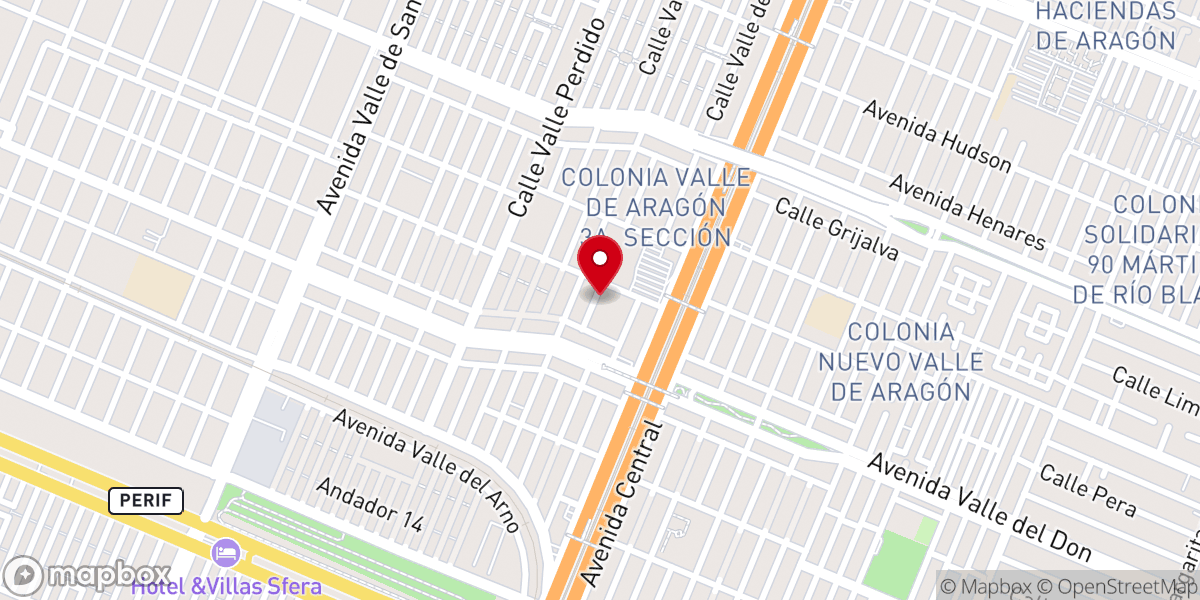 Map showing location of Iglesia Cristiana