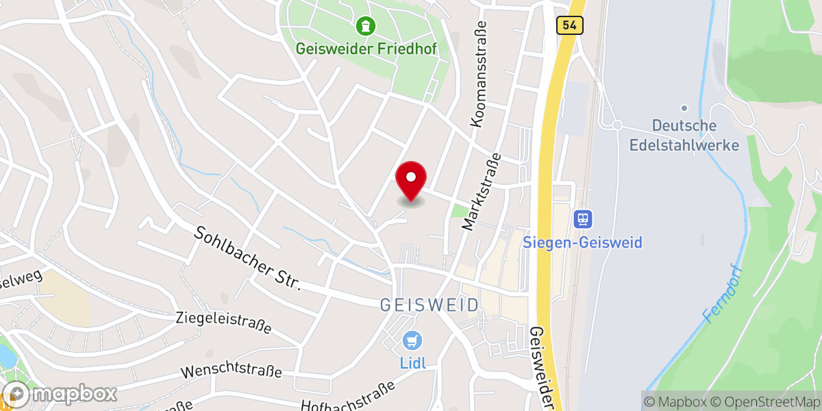 Map showing location of Talkirche - Ev.-Ref. Kirchengemeinde Klafeld
