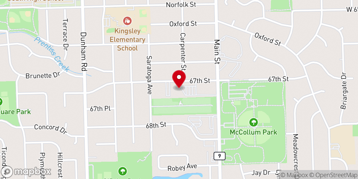Map showing location of Divine Savior Catholic Church