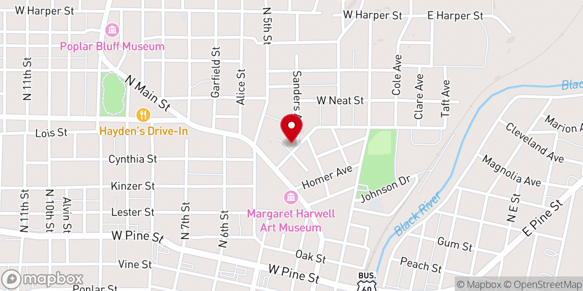 Map showing location of Lively Stone Church of God