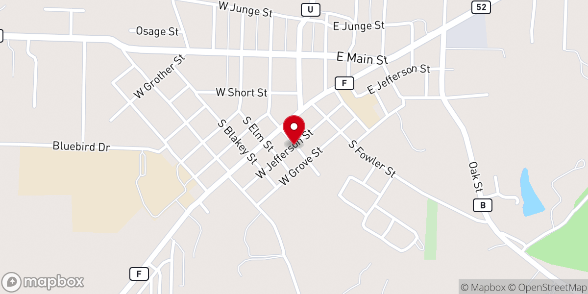 Map showing location of St Paul's Lutheran Church