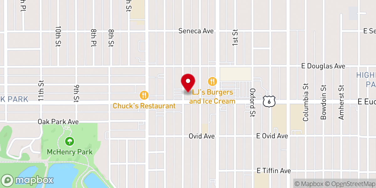 Map showing location of Highland Park Presbyterian Church