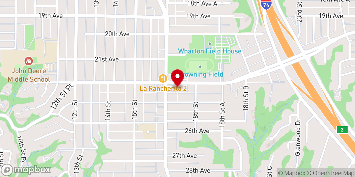 Map showing location of Memorial Christian Church