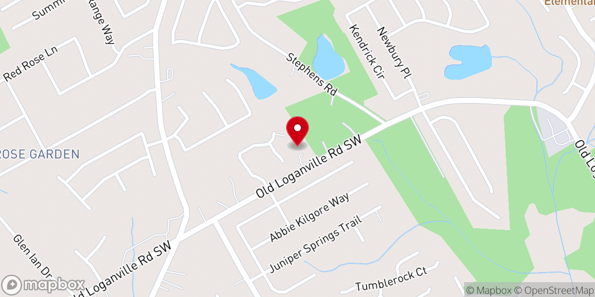 Map showing location of Holly Springs Baptist Church