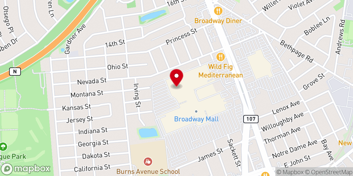 Map showing location of Round1 Bowling & Arcade - Hicksville
