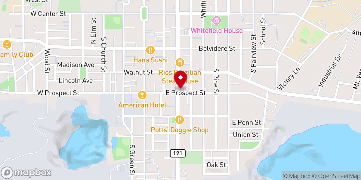 Map showing location of St. Johns UCC Nazareth
