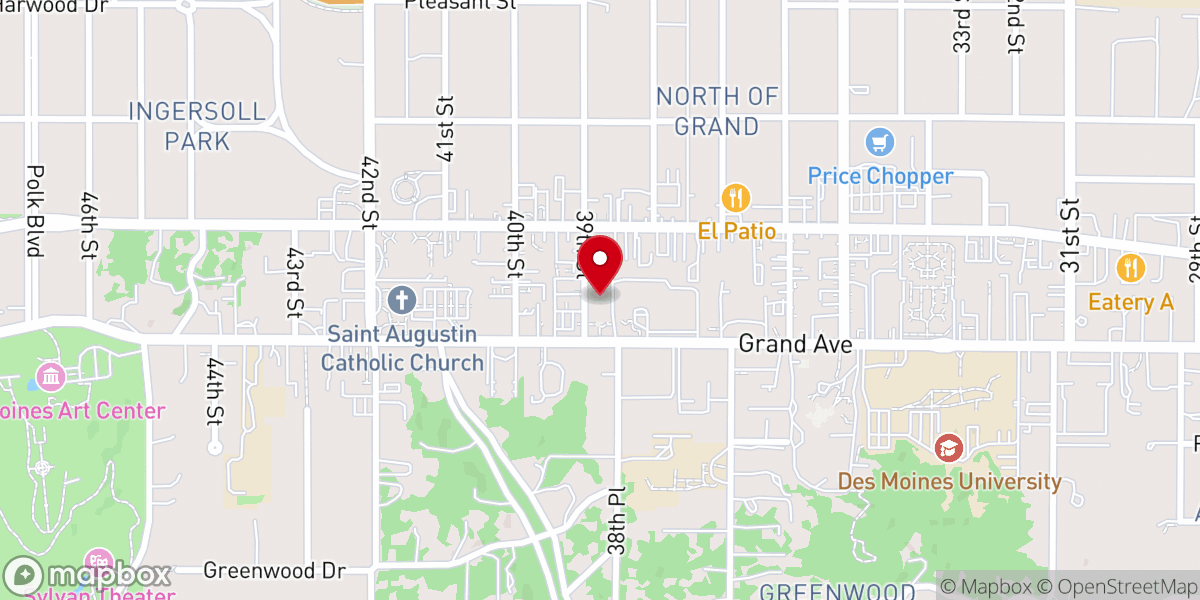 Map showing location of Central Presbyterian Church