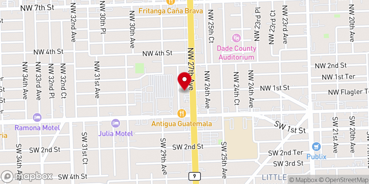 Map showing location of ICEP Miami