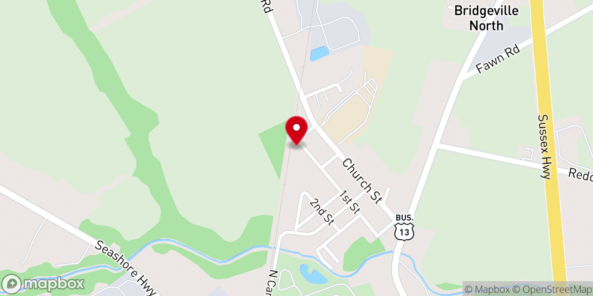 Map showing location of Mt Olive Baptist Church
