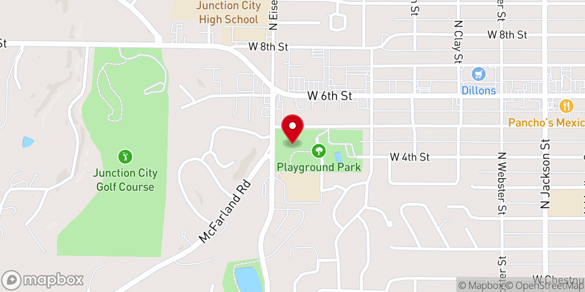 Map showing location of 5th Street (Playground) Park (“Green Park”)