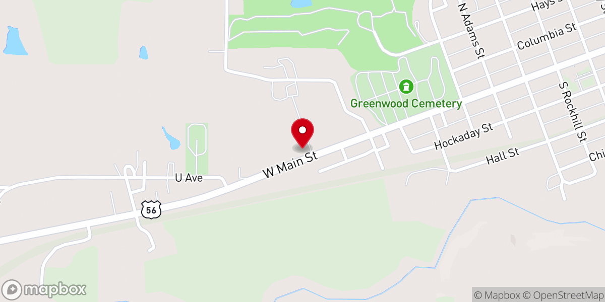 Map showing location of First Baptist Church Parsonage