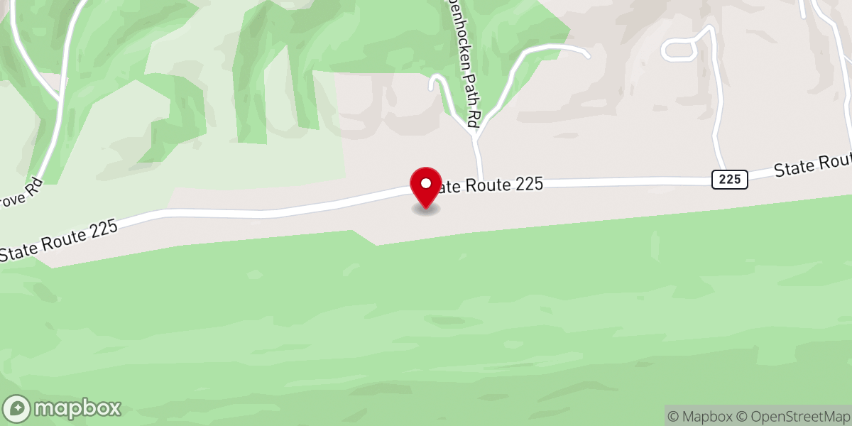 Map showing location of Faith Lutheran Church