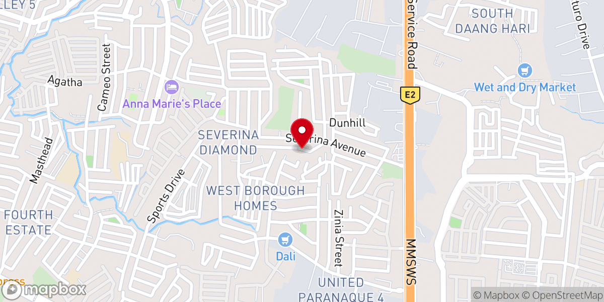 Map showing location of St. Pius of Pietrelcina Parish Church