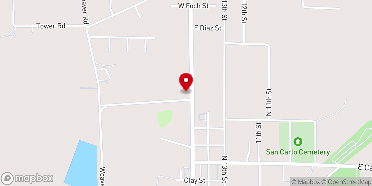 Map showing location of Church of God