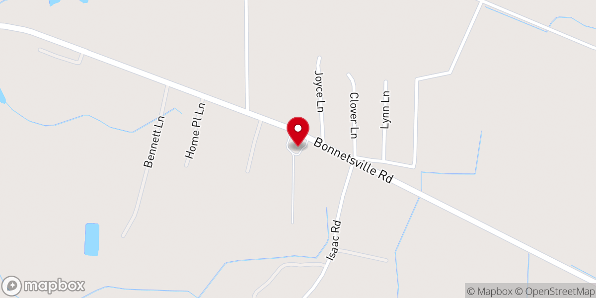Map showing location of Mt Pleasant Baptist Church