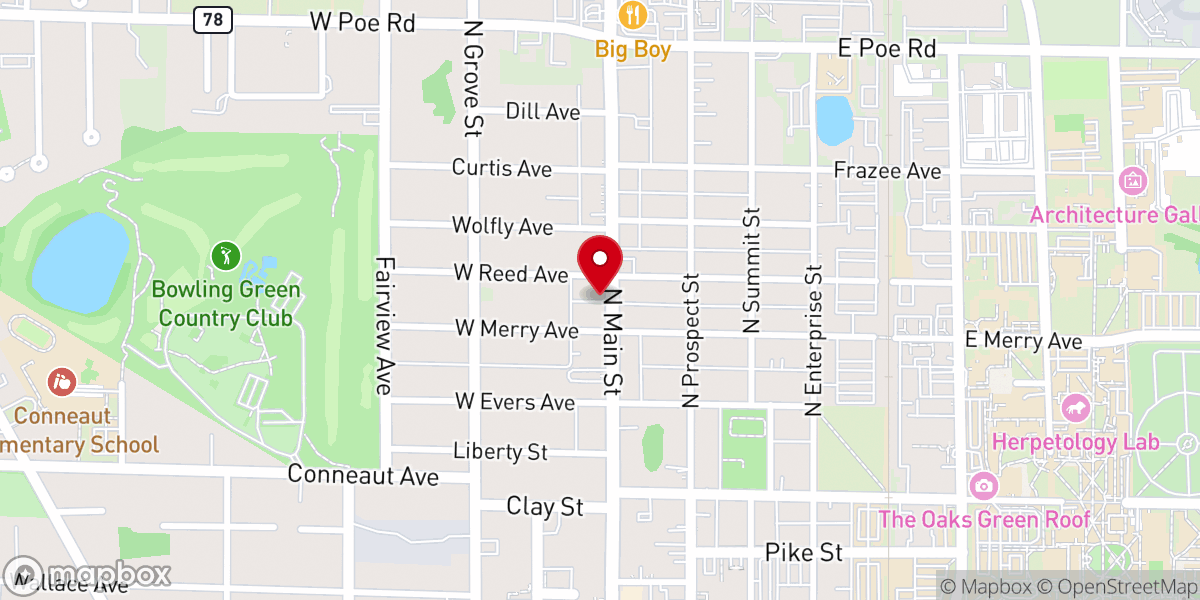 Map showing location of Brookside Evangelical Free Church
