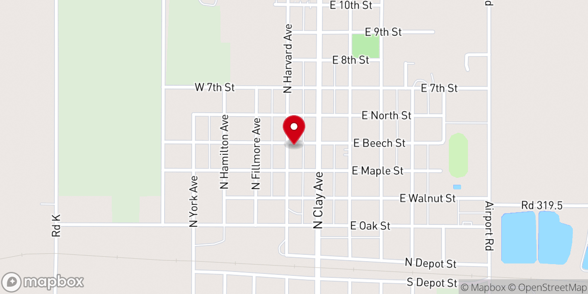 Map showing location of St John's Episcopal Church