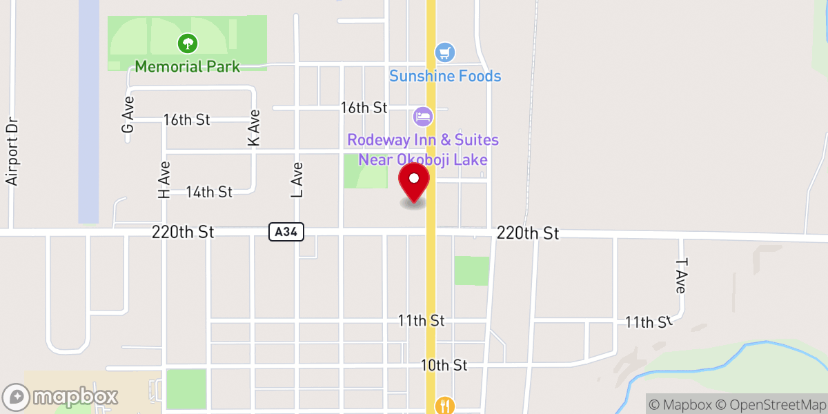 Map showing location of St. Joseph Catholic Church