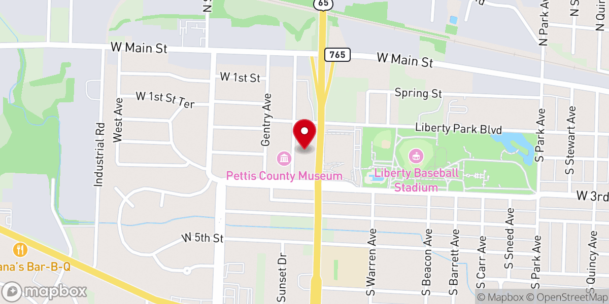Map showing location of First Christian Church (Disciples of Christ)