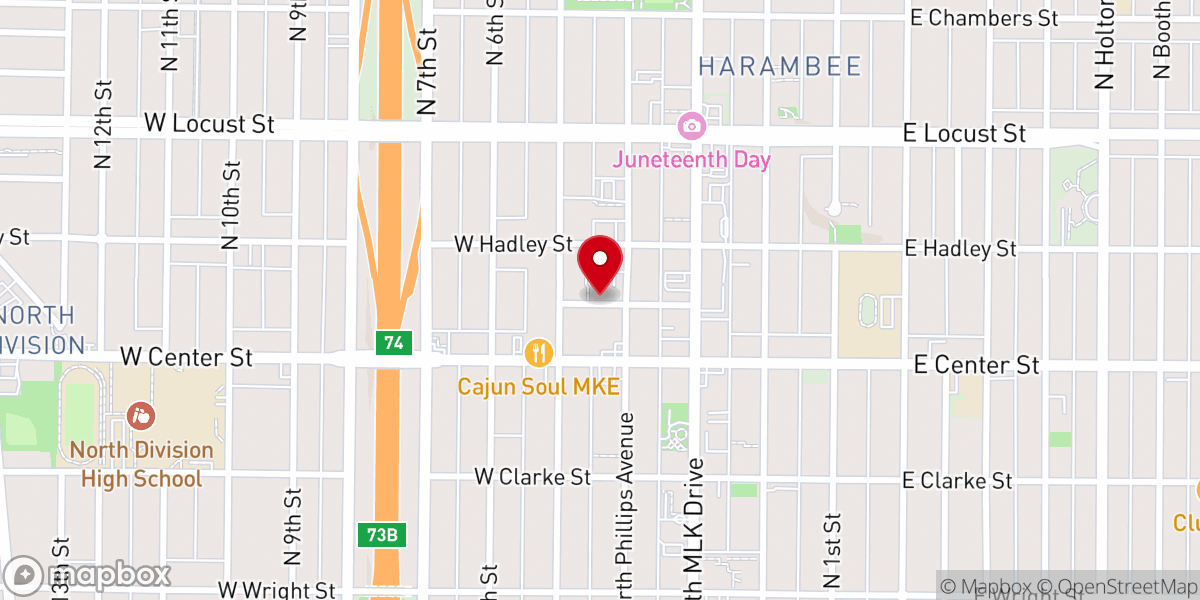 Map showing location of Mount Moriah Missionary Baptist Church