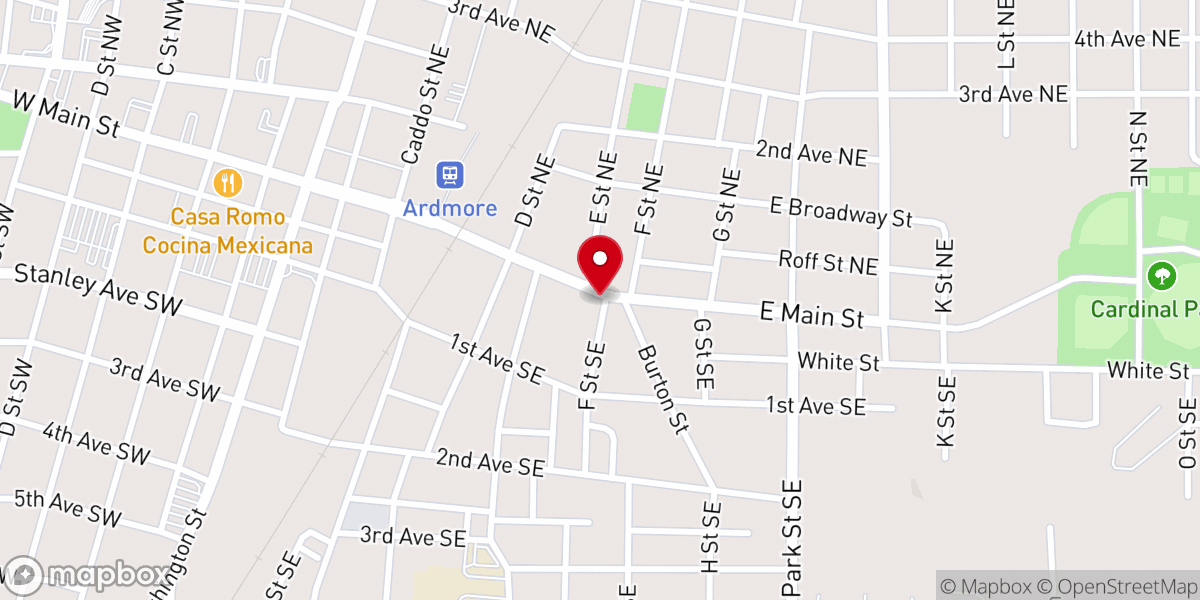 Map showing location of Victory Temple Church