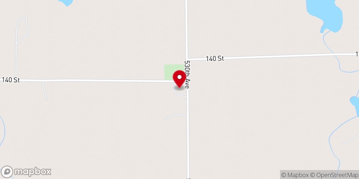 Map showing location of Bethany Lutheran Church