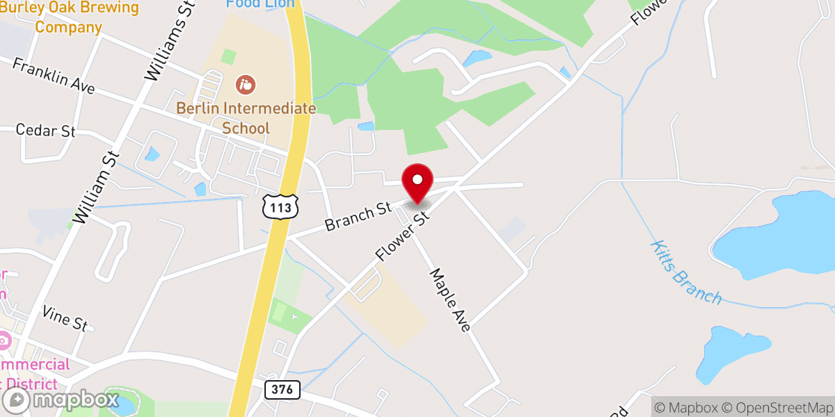 Map showing location of Saint Paul's United Methodist Church